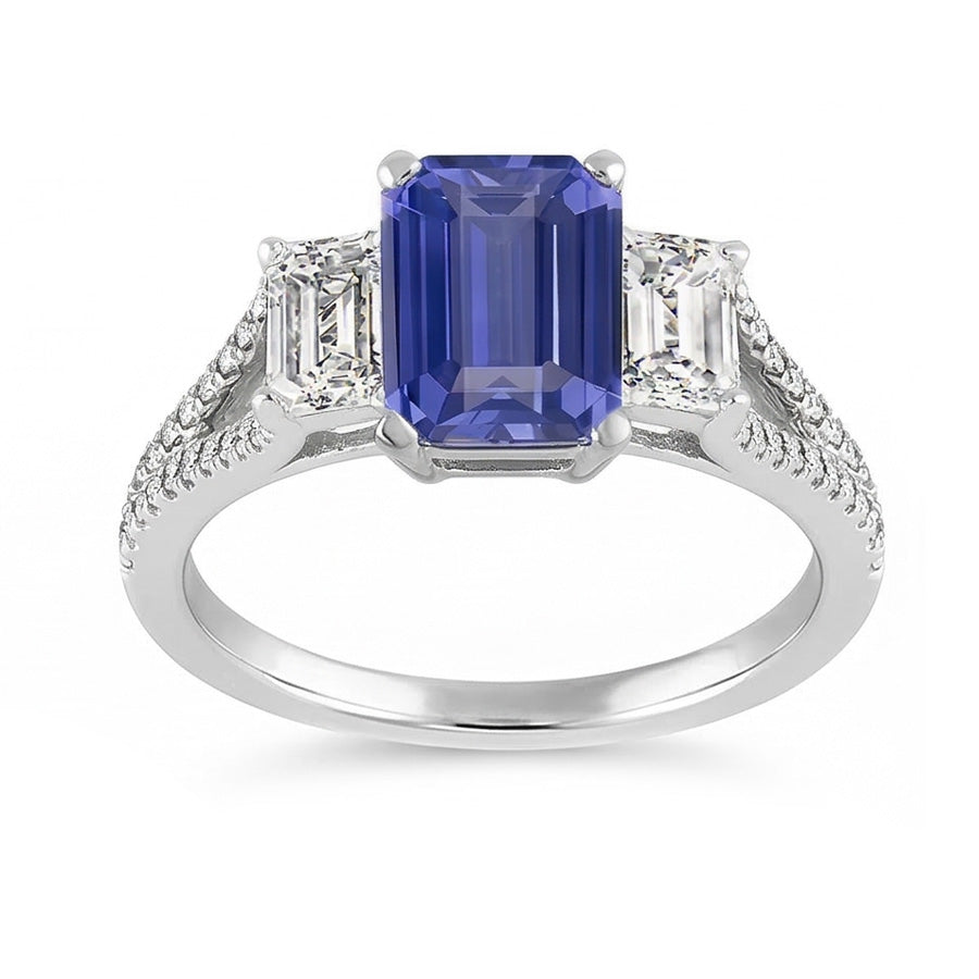 echter round diamant 3.50Karat ring Draufsicht