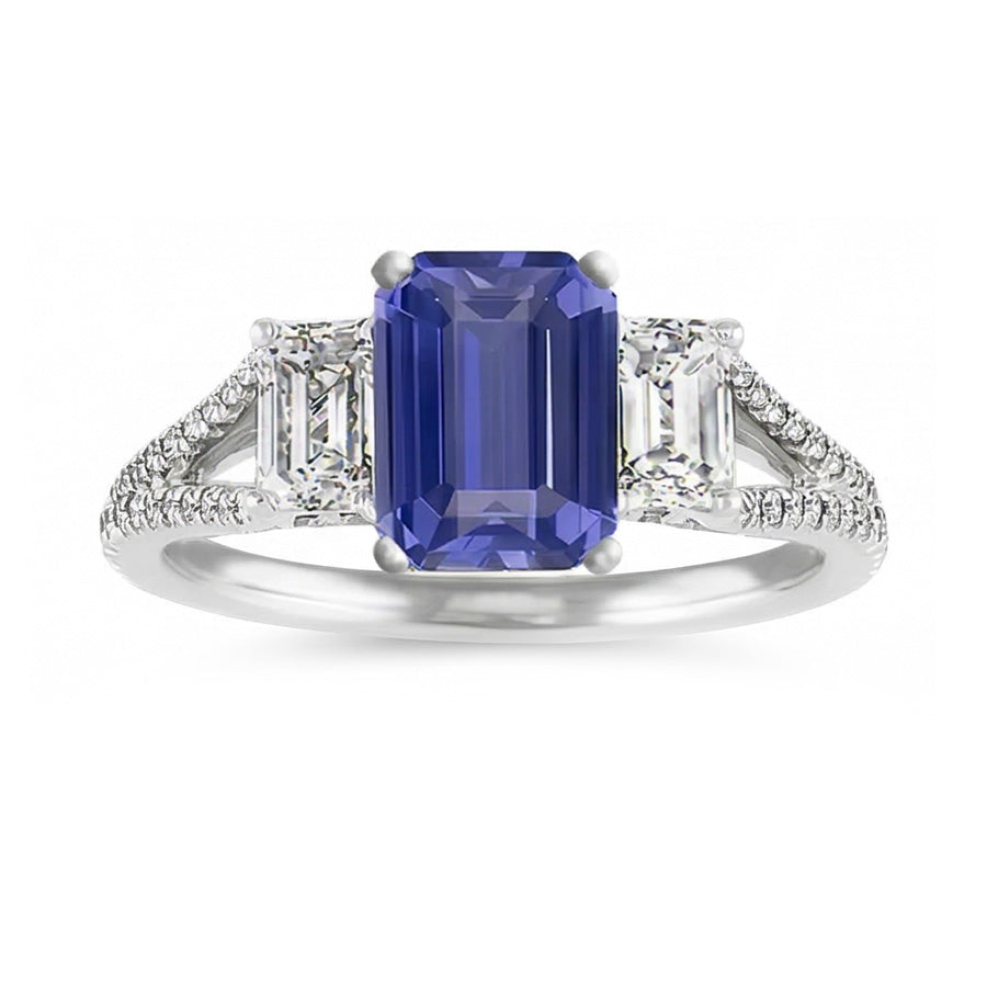 echter round diamant 3.50Karat ring Profilansicht