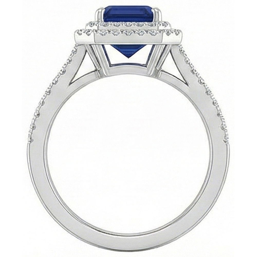 echter round diamant 3Karat ring Profilansicht