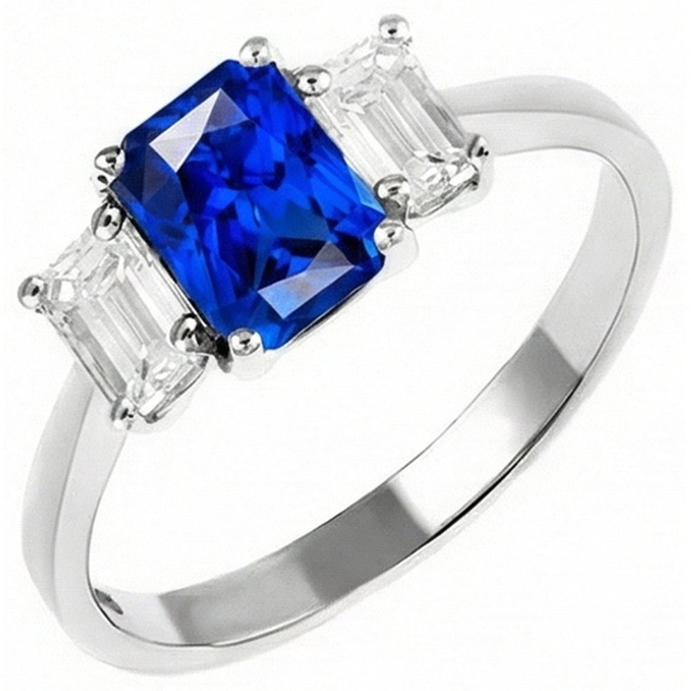 echter princess diamant 2.50Karat ring Detailansicht