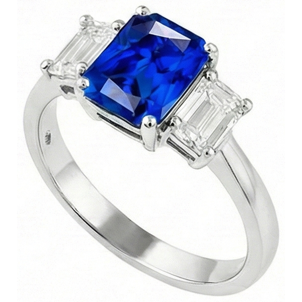 echter princess diamant 2.50Karat ring Draufsicht