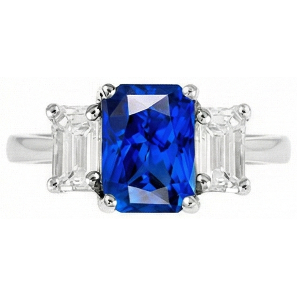echter princess diamant 2.50Karat ring Seitenansicht