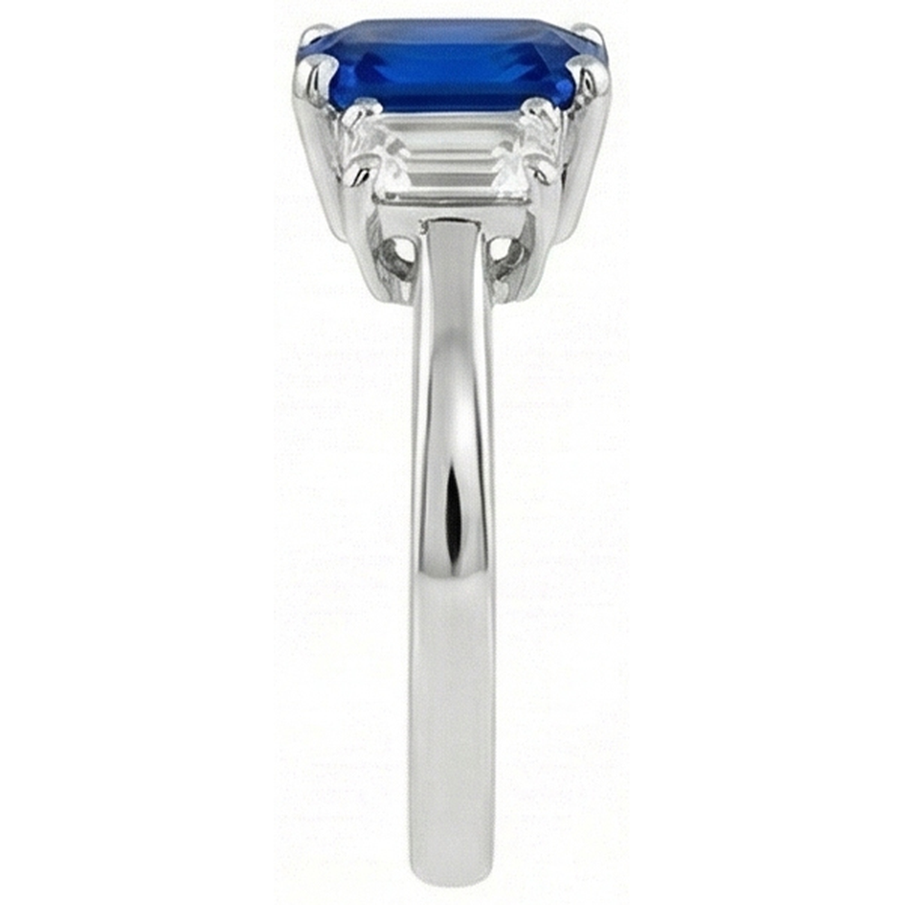 echter princess diamant 2.50Karat ring Profilansicht