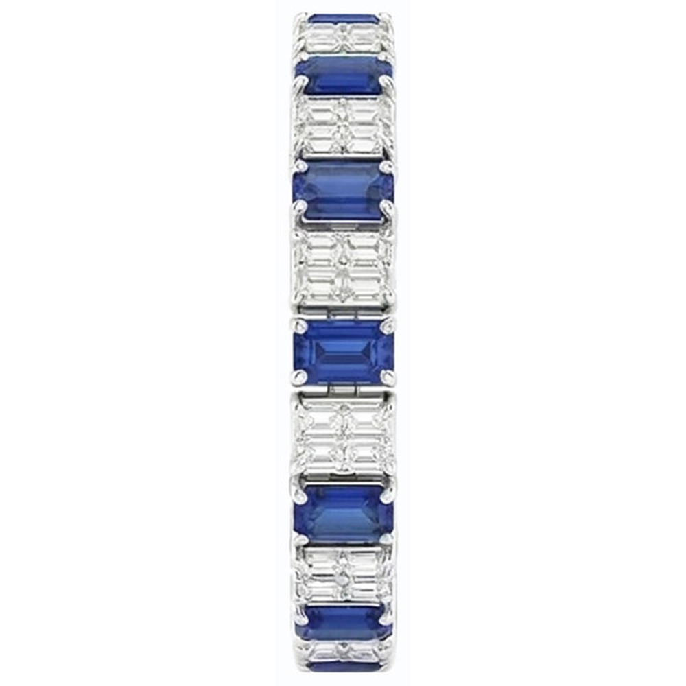 Smaragd Diamant Ceylon Saphir Tennis Armband Krappen Set