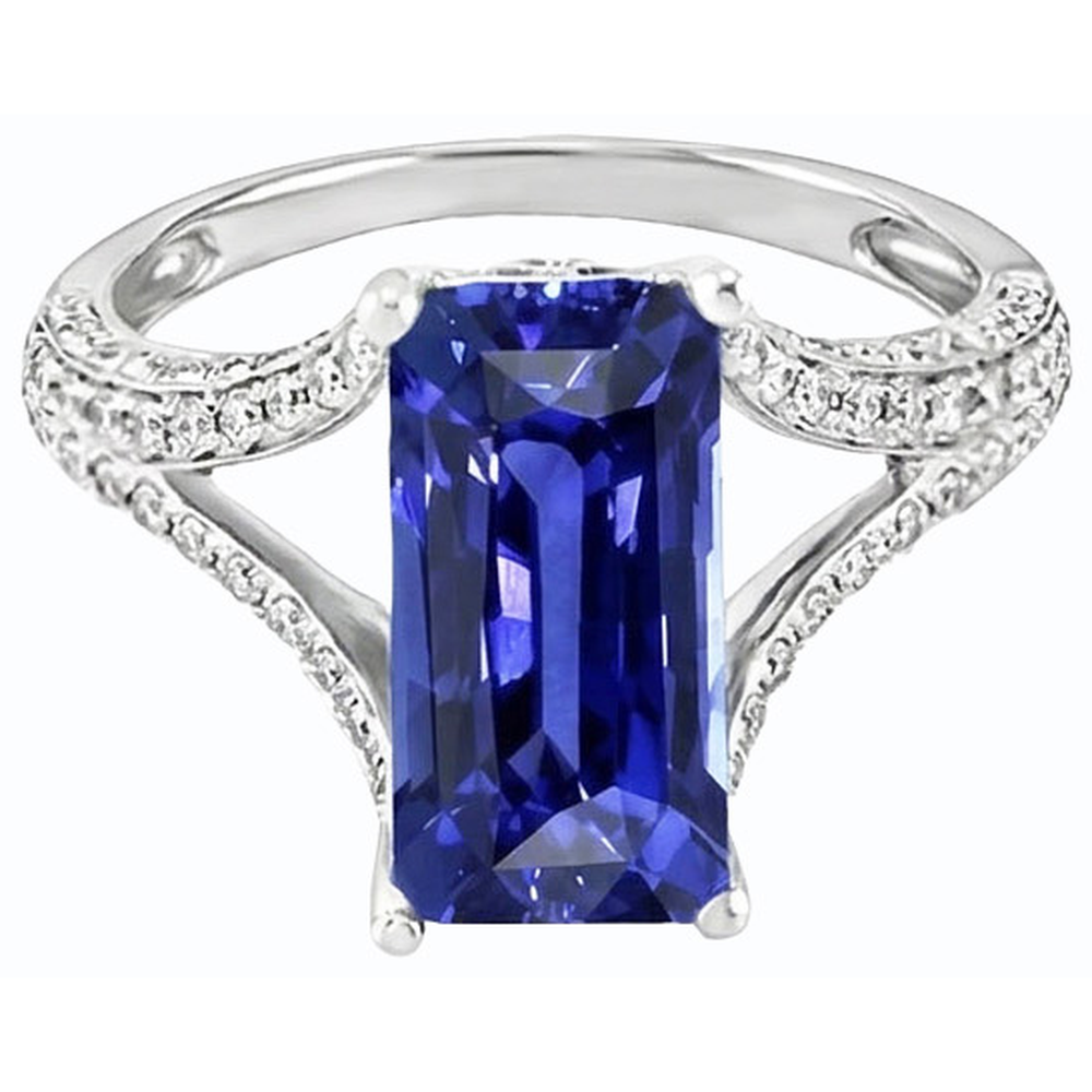 echter round diamant 4.50Karat ring Vorderansicht