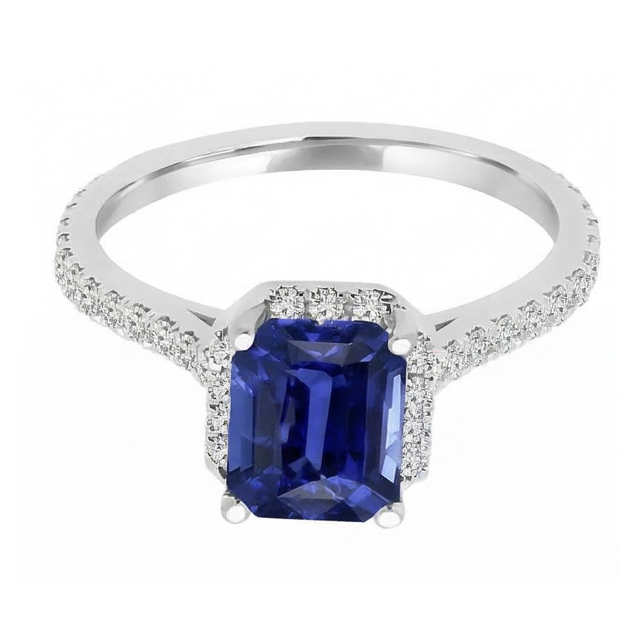 echter baguette diamant 4Karat ring Seitenansicht