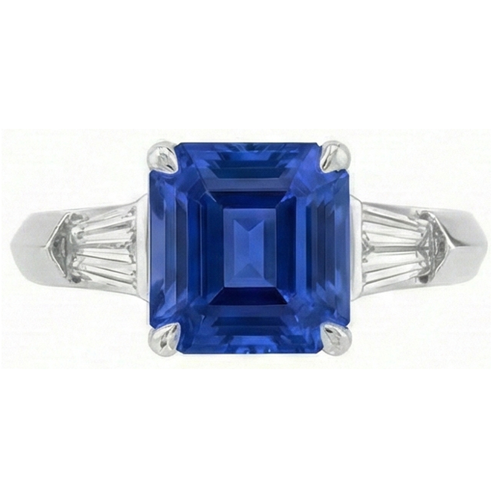 echter baguette diamant 6Karat ring Seitenansicht