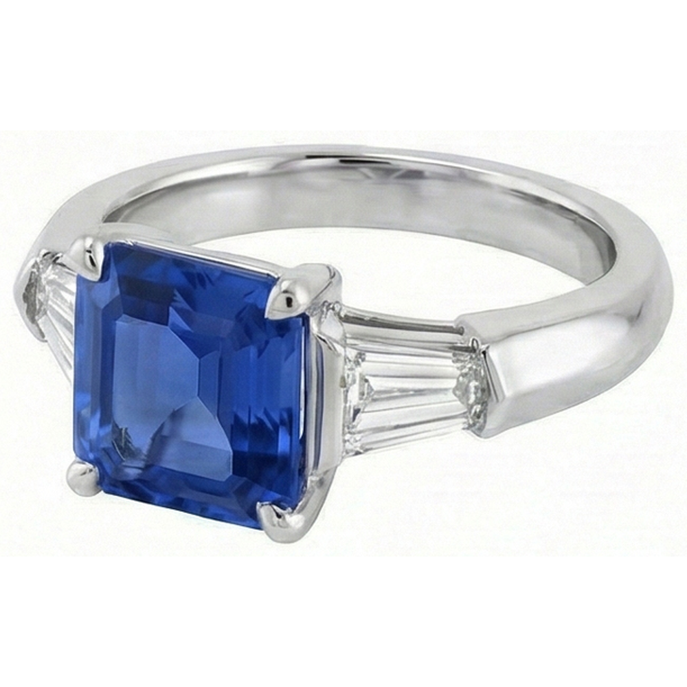 echter baguette diamant 6Karat ring Detailansicht