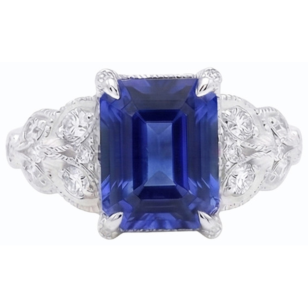 echter round diamant 3.50Karat ring Seitenansicht
