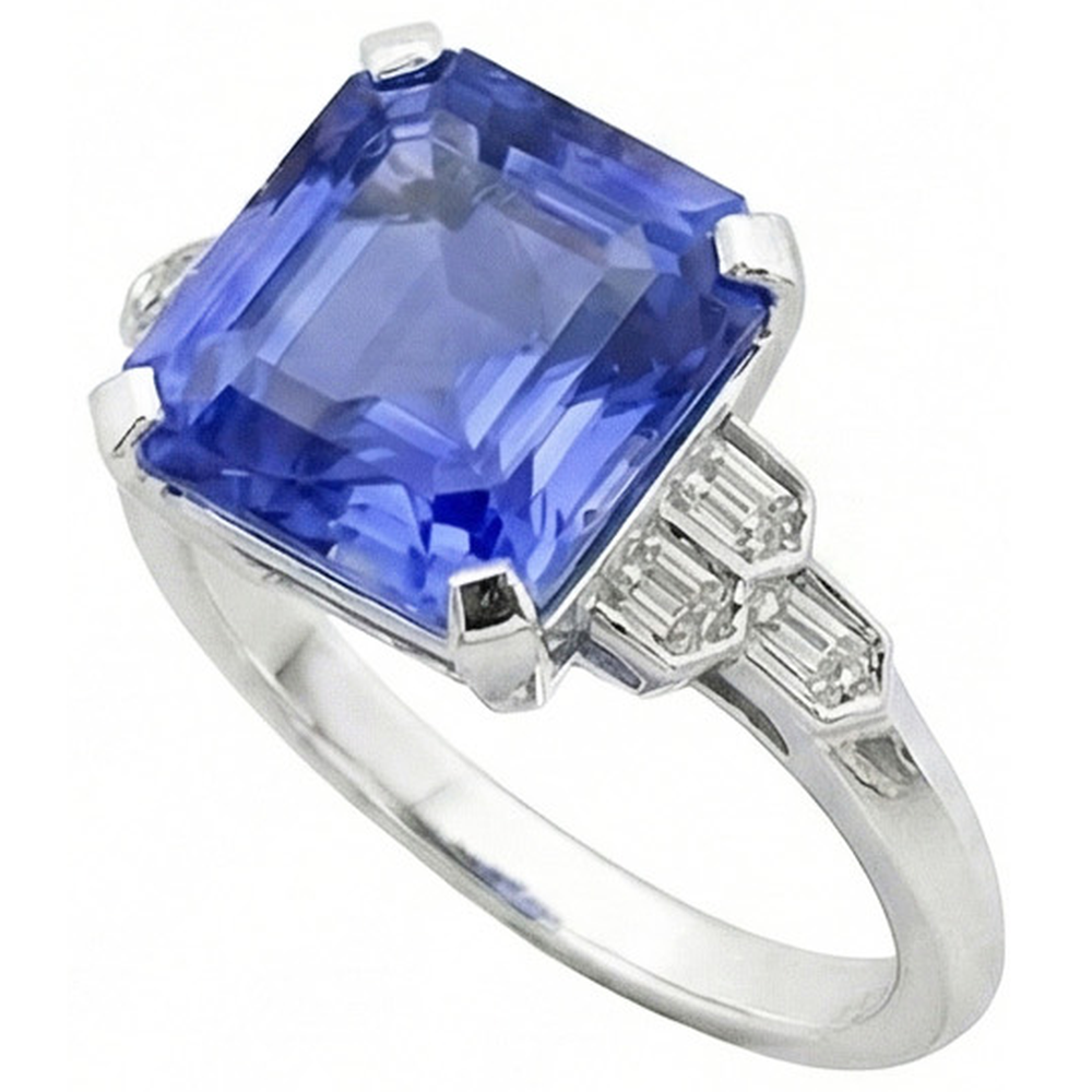 echter baguette diamant 6.50Karat ring Detailansicht