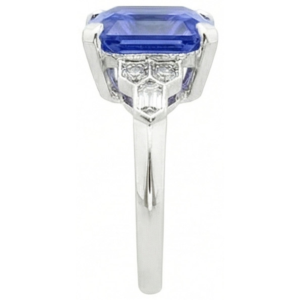 echter baguette diamant 6.50Karat ring Draufsicht