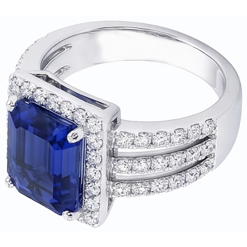 echter baguette diamant 5.50Karat ring Draufsicht