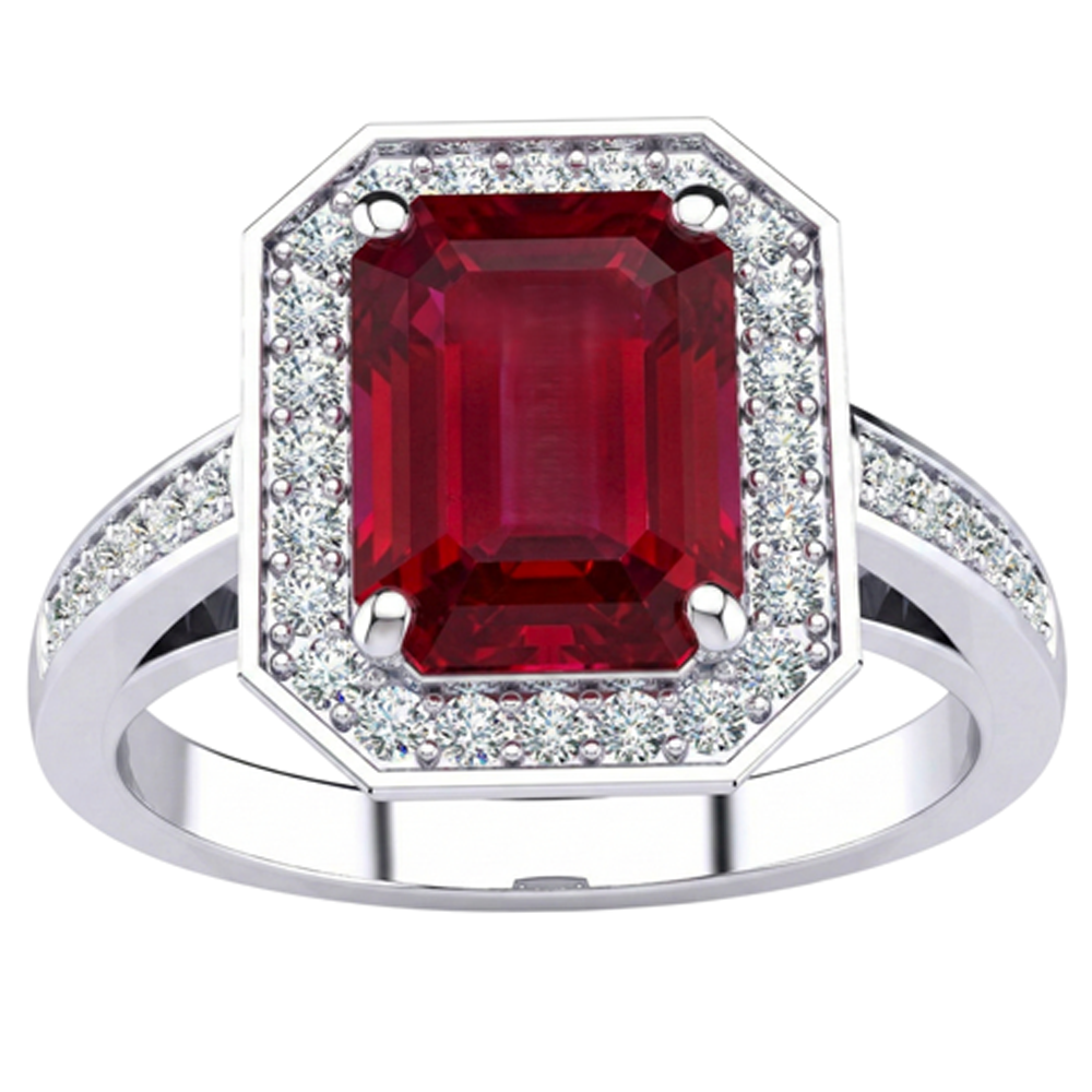 echter round rubin 11Karat ring Vorderansicht