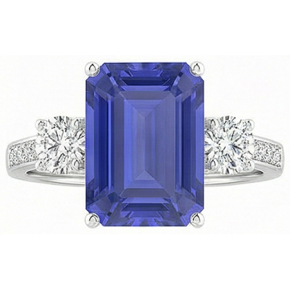 echter round diamant 5Karat ring Detailansicht