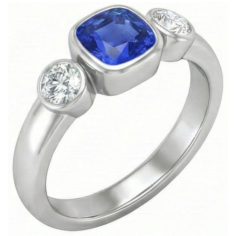 echter baguette diamant 1.50Karat ring Vorderansicht