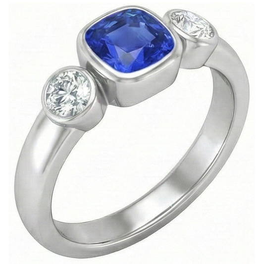 echter baguette diamant 1.50Karat ring Vorderansicht