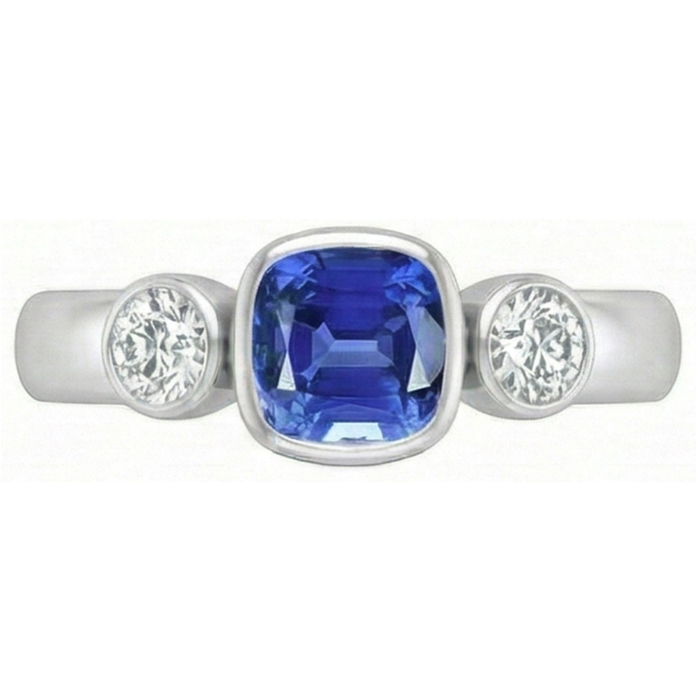 echter baguette diamant 1.50Karat ring Seitenansicht