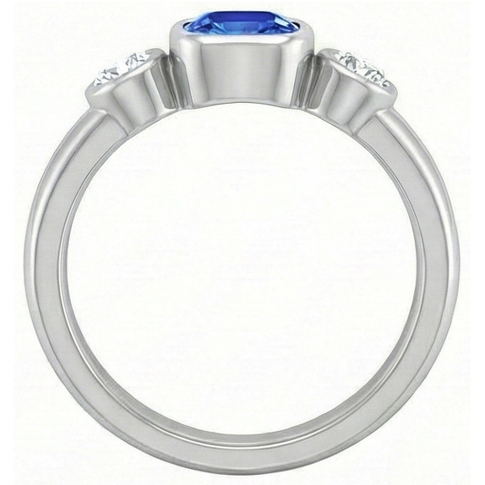 echter baguette diamant 1.50Karat ring Profilansicht