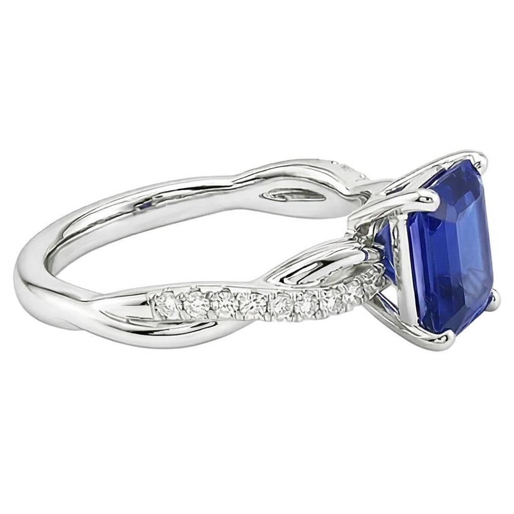 echter round diamant 2.50Karat ring Draufsicht