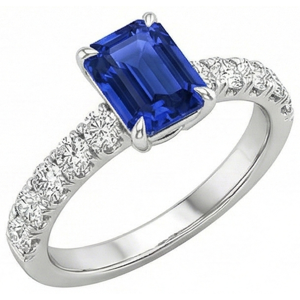 echter round diamant 4.25Karat ring Seitenansicht