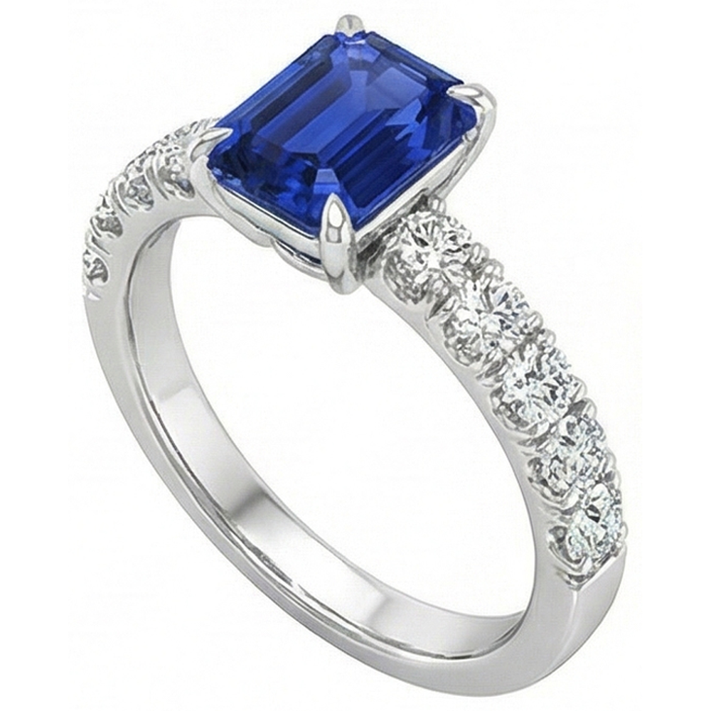 echter round diamant 4.25Karat ring Draufsicht