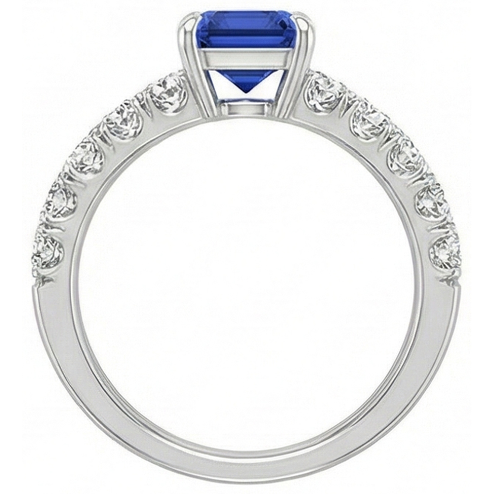 echter round diamant 4.25Karat ring auf Weiß