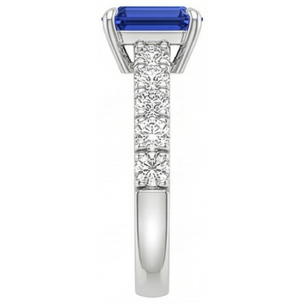 echter round diamant 4.25Karat ring Profilansicht