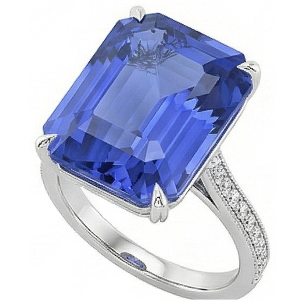 echter round diamant 5Karat ring Detailansicht