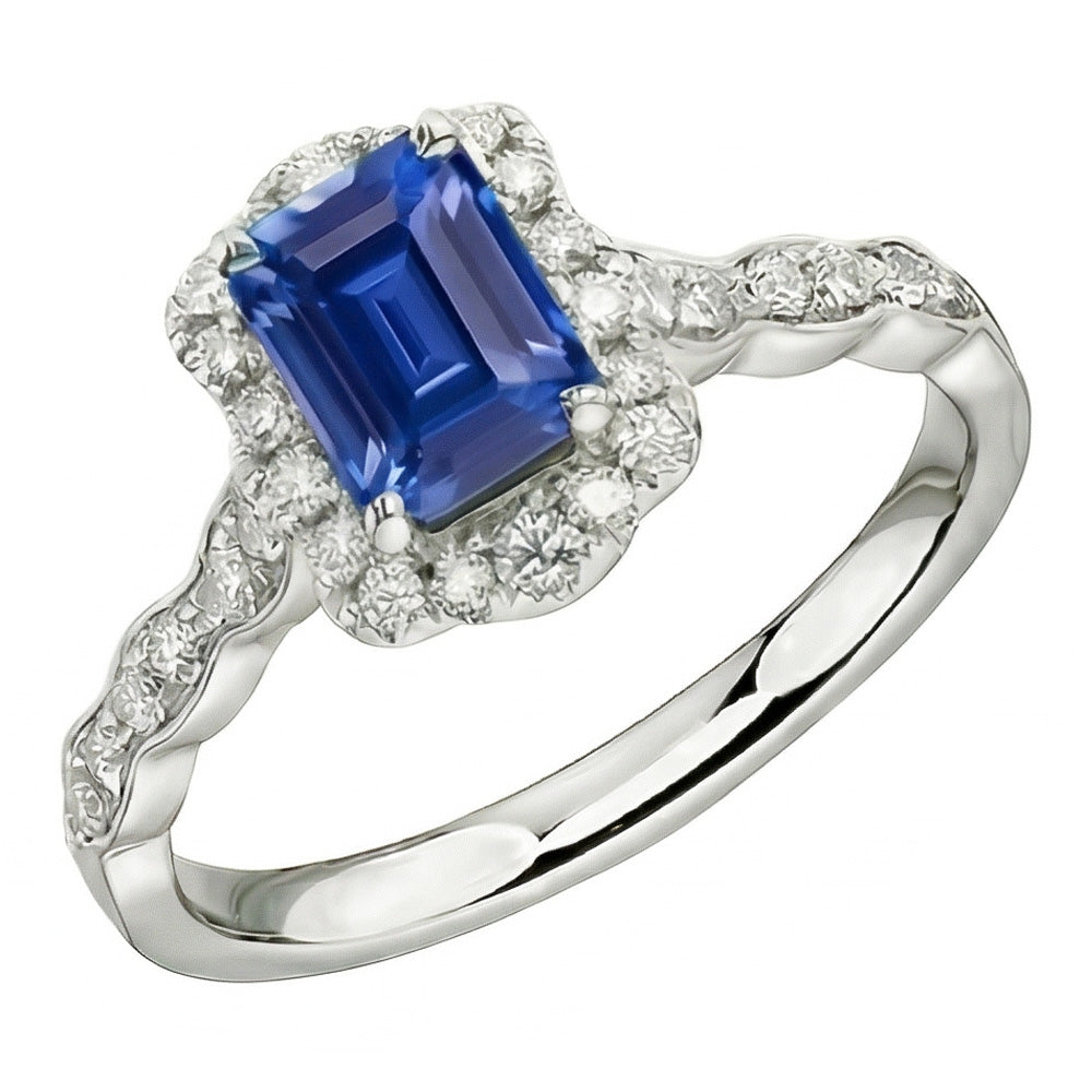 echter baguette diamant 3Karat ring Seitenansicht