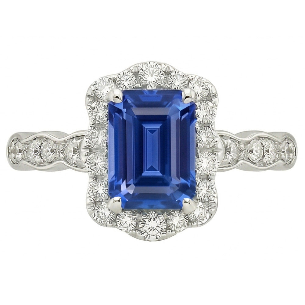 echter baguette diamant 3Karat ring Detailansicht