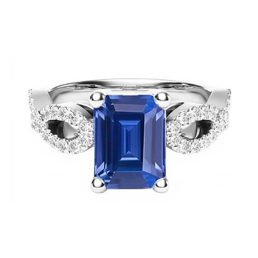 echter round diamant 3Karat ring Draufsicht
