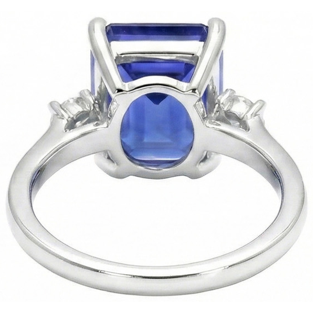 echter round diamant 3Karat ring Profilansicht