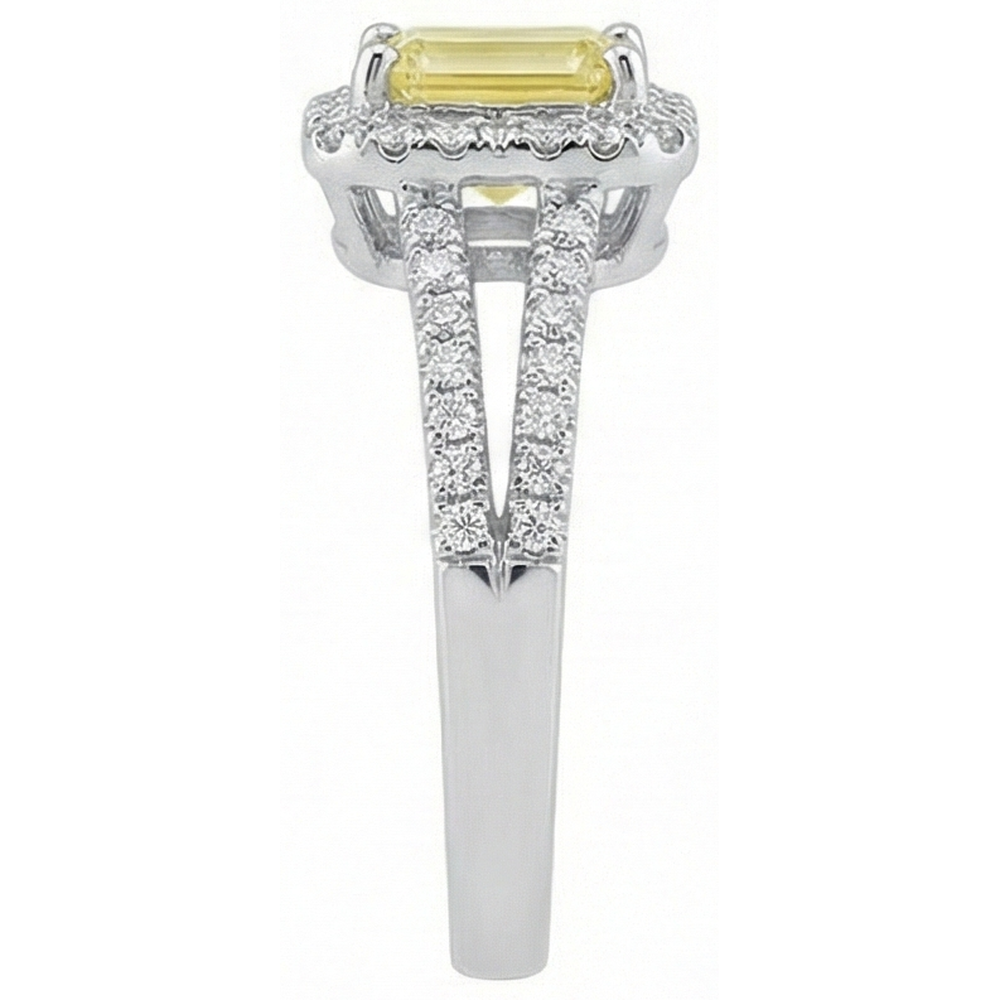 echter round diamant 4Karat ring Profilansicht