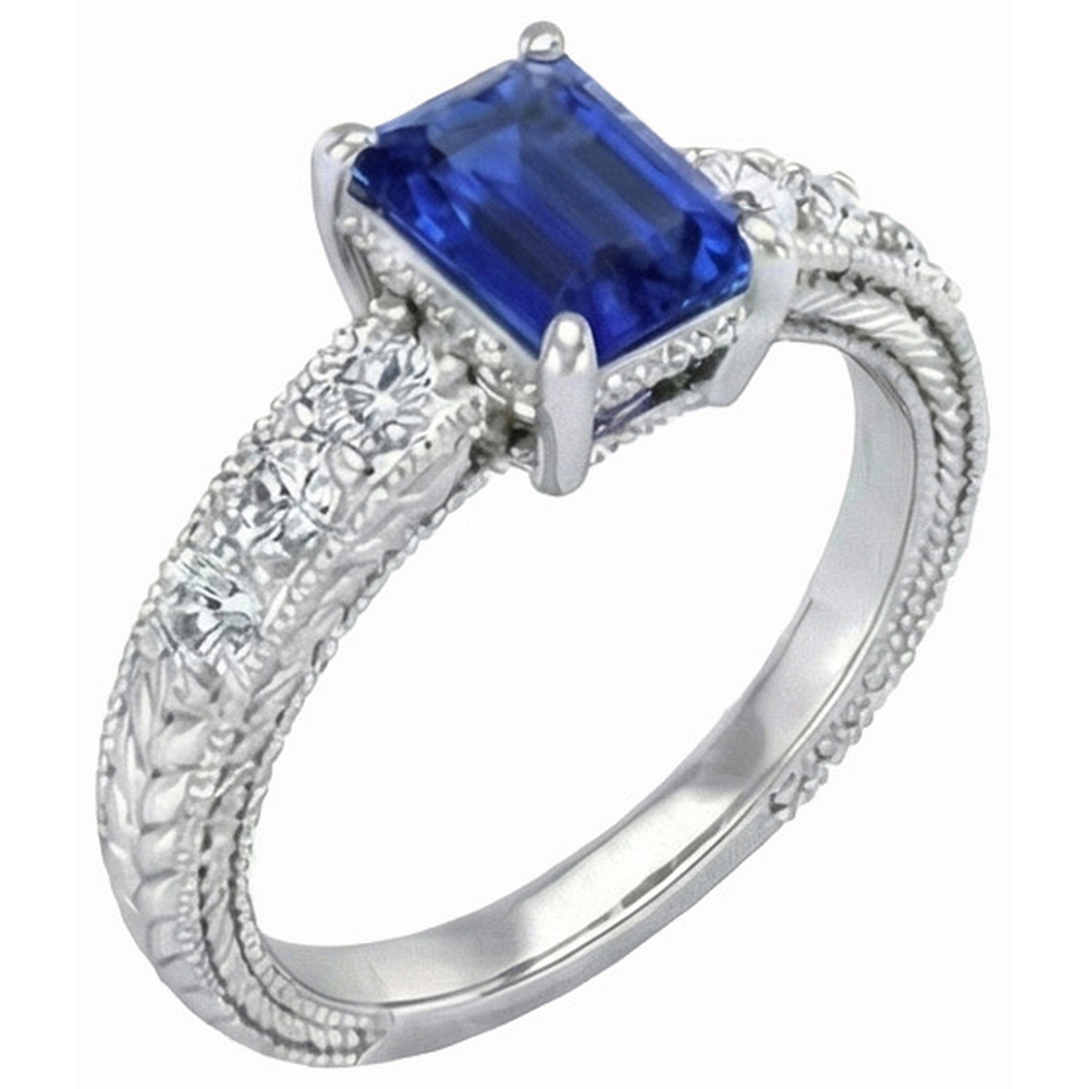 echter round diamant 2.10Karat ring Draufsicht