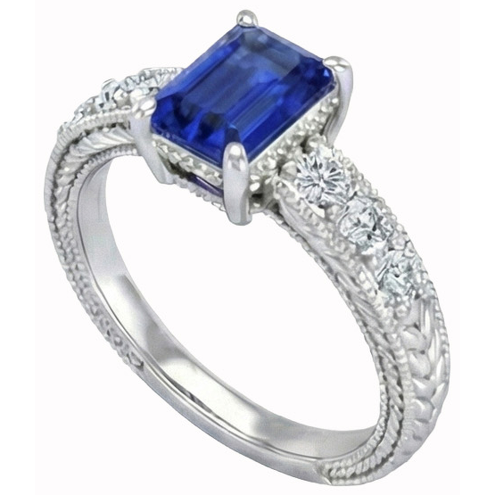 echter round diamant 2.10Karat ring Vorderansicht