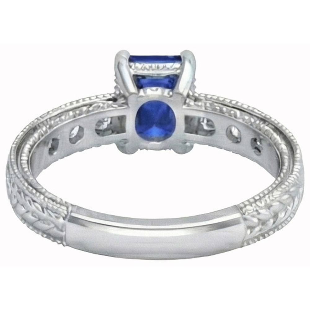 echter round diamant 2.10Karat ring Profilansicht