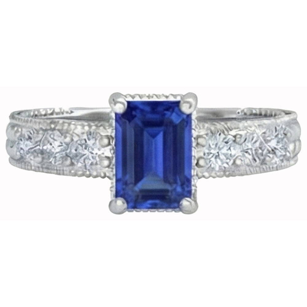 echter round diamant 2.10Karat ring Seitenansicht