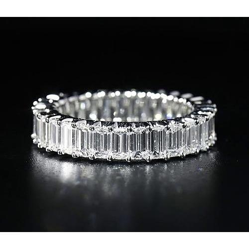 Smaragd Echt Diamant Ewigkeit Band 5.20 Karat Schmuck Neu