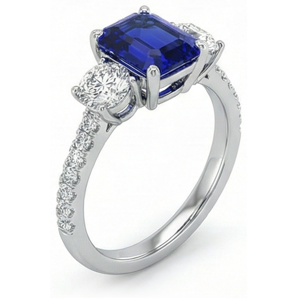 echter round diamant 14Karat ring Profilansicht