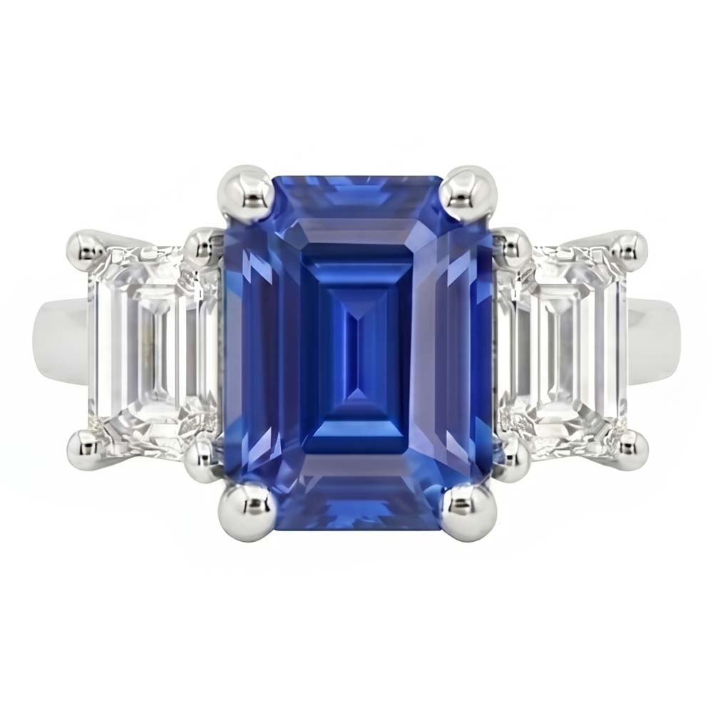 echter baguette diamant 2.50Karat ring Vorderansicht