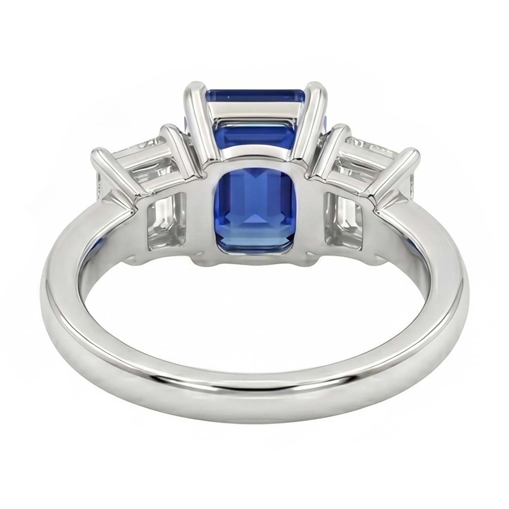 echter baguette diamant 2.50Karat ring Profilansicht