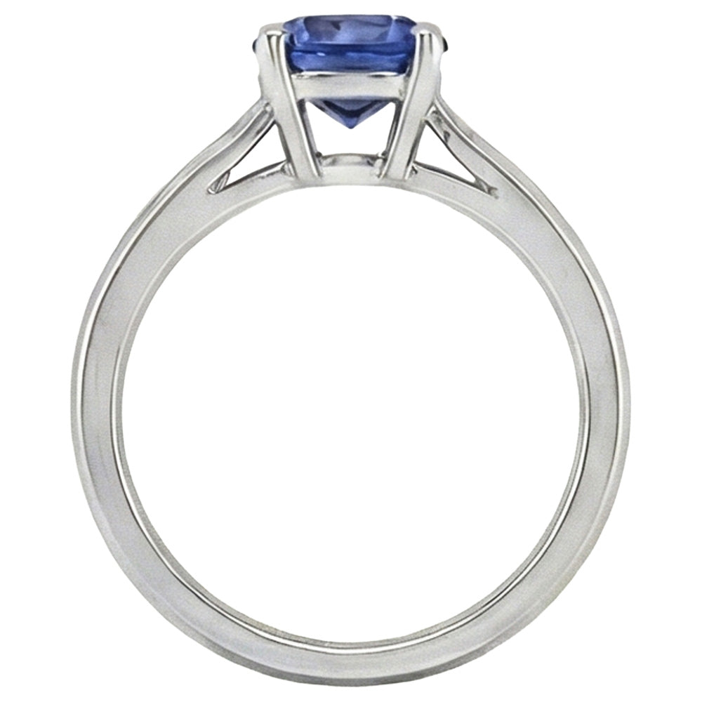 Solitaire 3 Karat Ceylon Saphir Ring Set 14K Neu