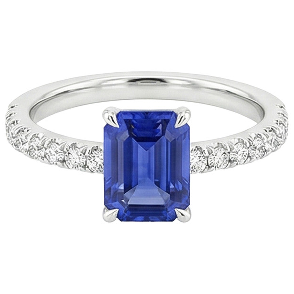 echter round diamant 4.50Karat ring Profilansicht