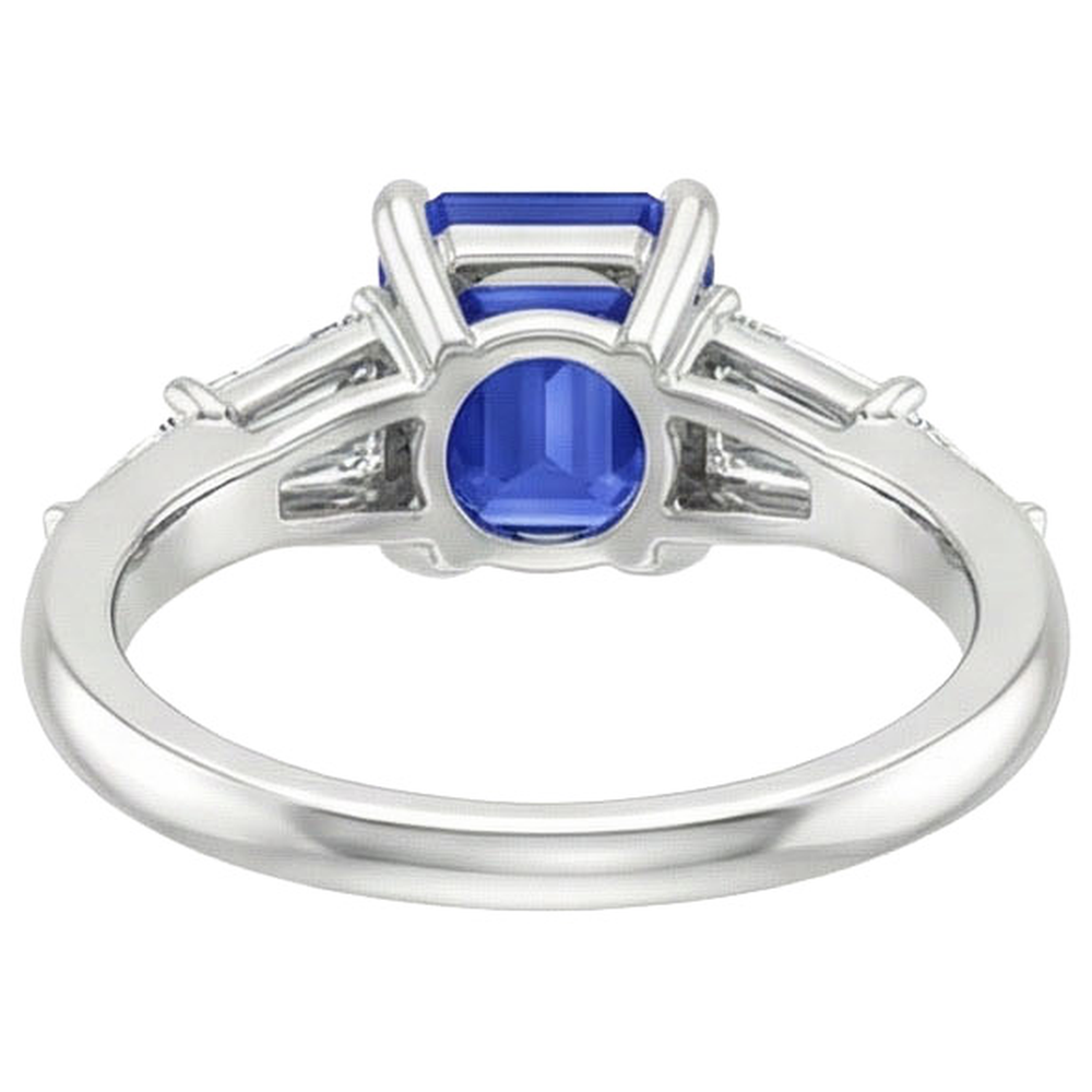 echter baguette diamant 4Karat ring Detailansicht