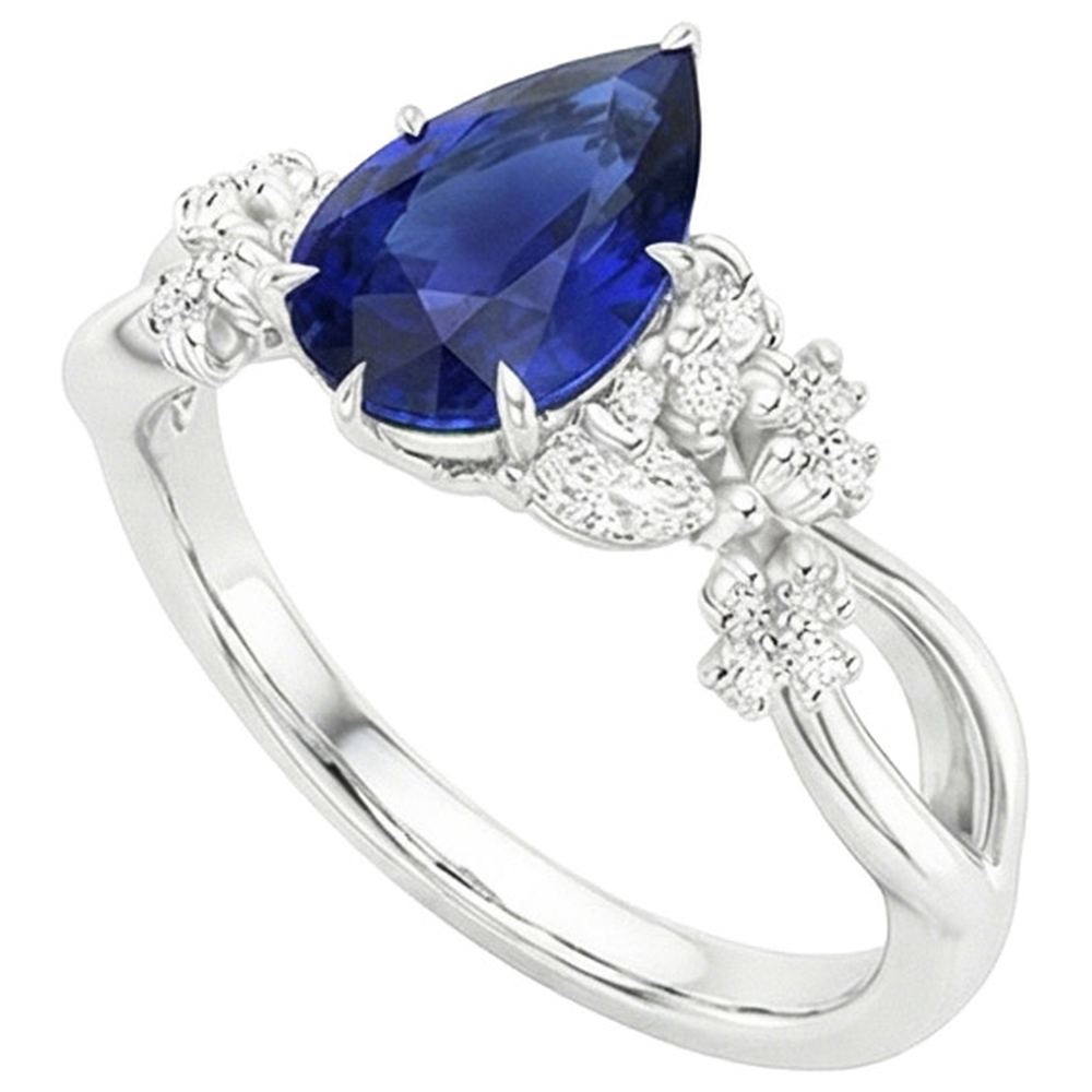 echter marquise diamant 3.75Karat ring Detailansicht