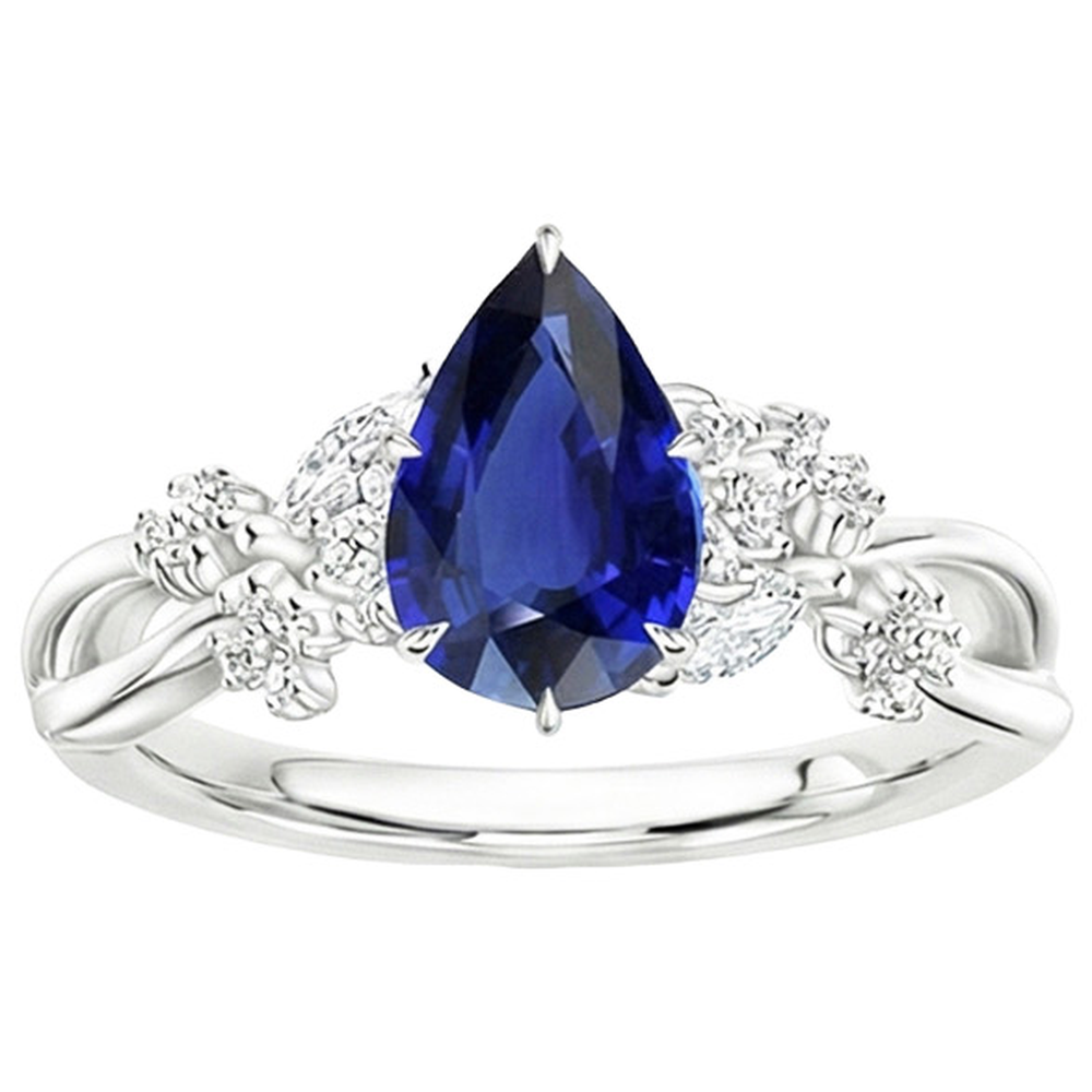 echter marquise diamant 3.75Karat ring Profilansicht