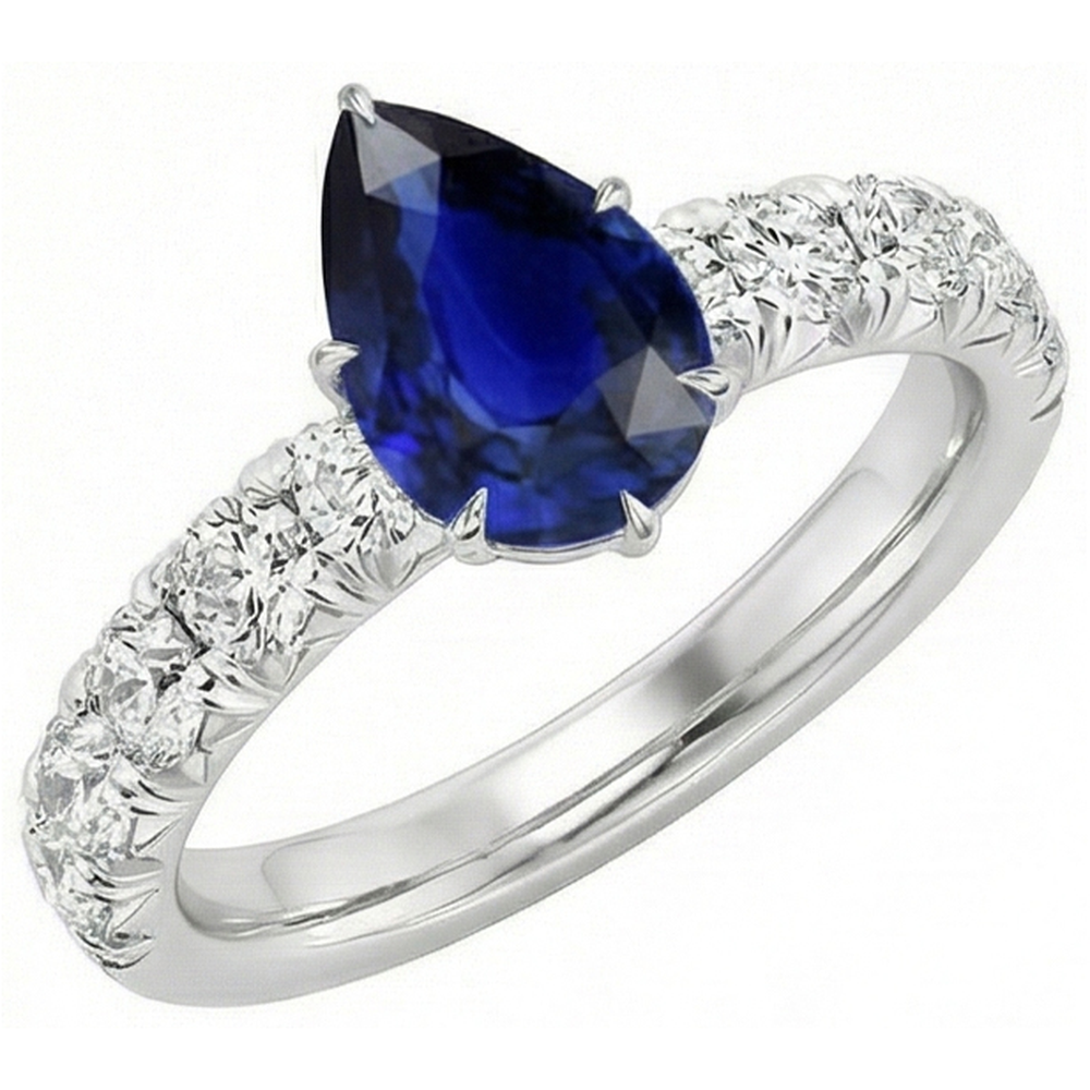 echter round diamant 5Karat ring Seitenansicht