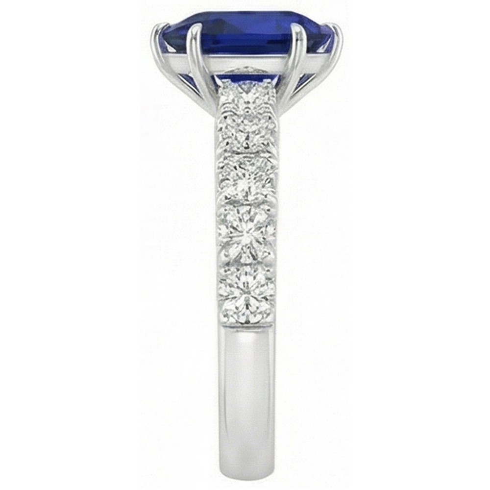 echter round diamant 5Karat ring auf Weiß