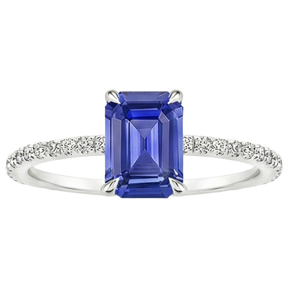 echter round diamant 4Karat ring Profilansicht