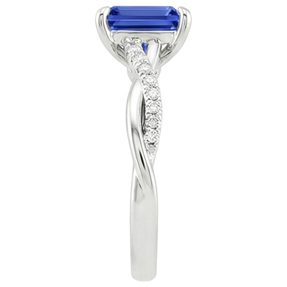 Solitaire Akzente Ring Sri Lanka Saphir & Diamant 3,50 Karat